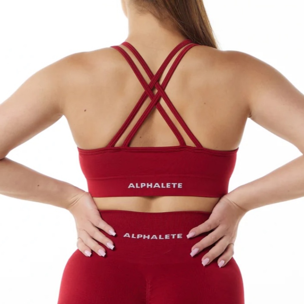Alphalete Revival Bra Scarlet Small